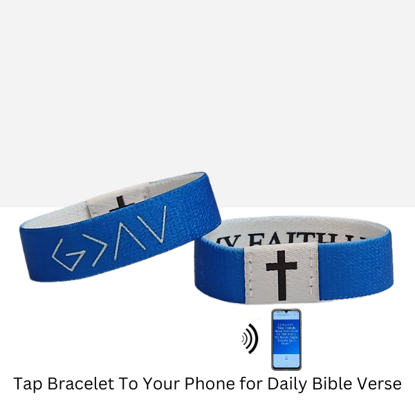 Tap bracelet to your phone for daily bible verse 